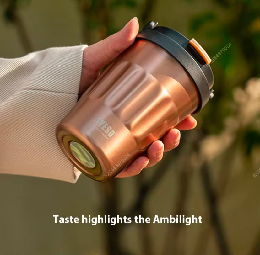 tasse à café Vintage, tasse de voyage isolée en acier Portable